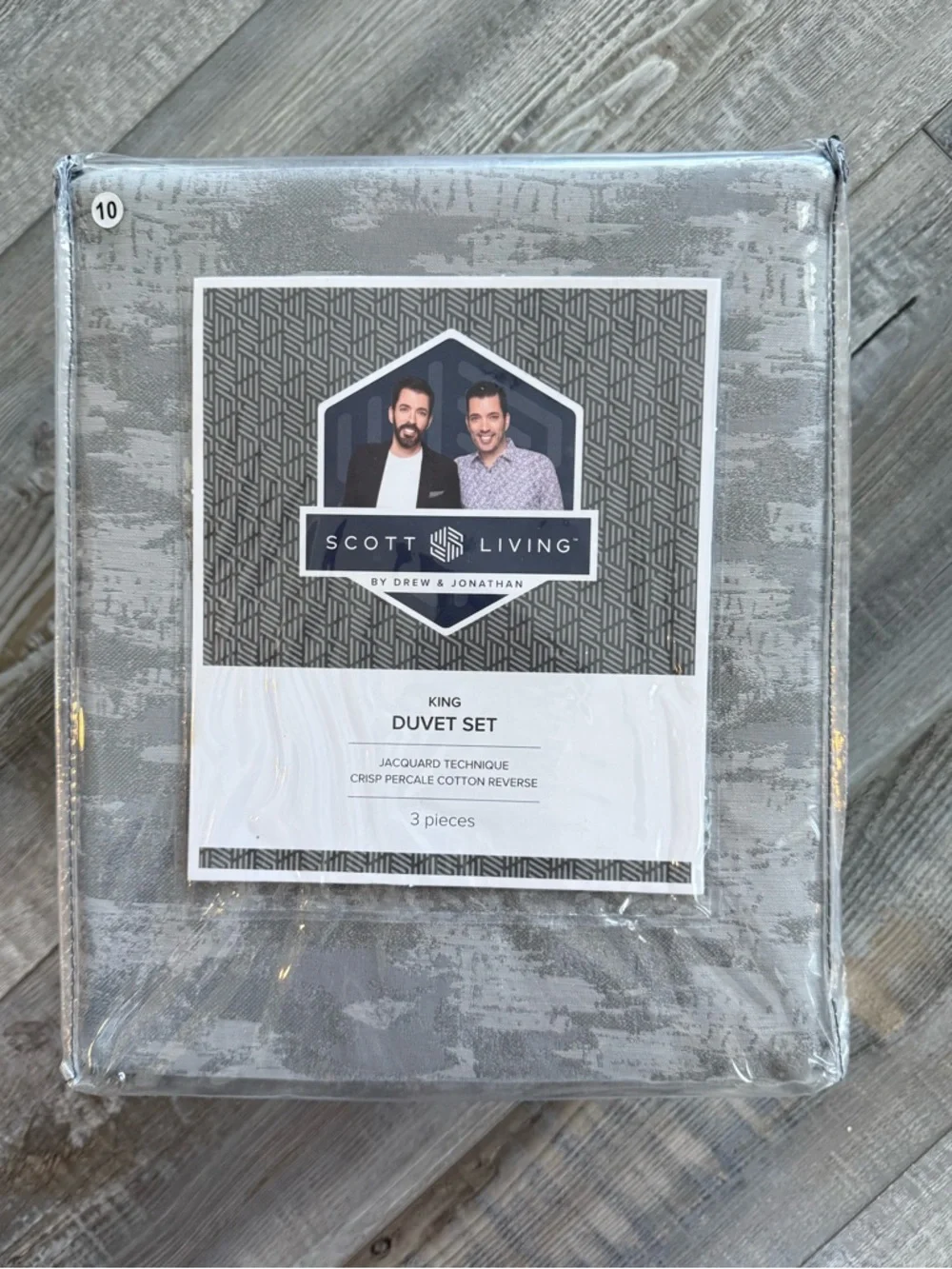 Scott Living Shadow Play 3-Piece Duvet Set King Harbor Mist NEW
